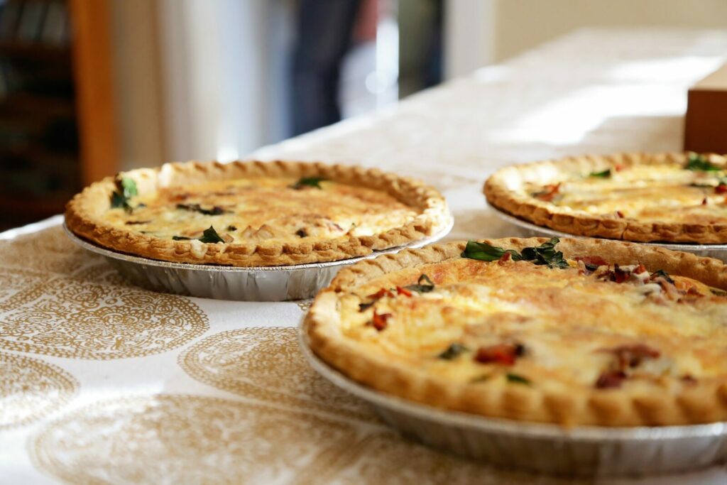 Quiche se sýrem a šunkou