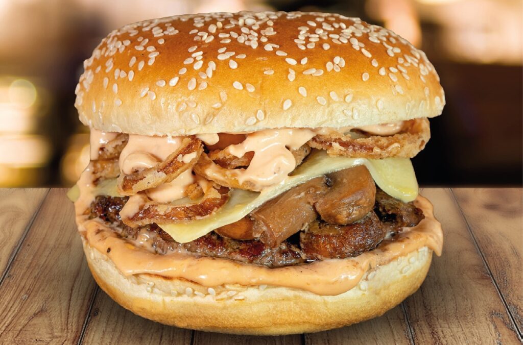 Houbový burger